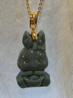Natural jadeite jade bunny rabbit